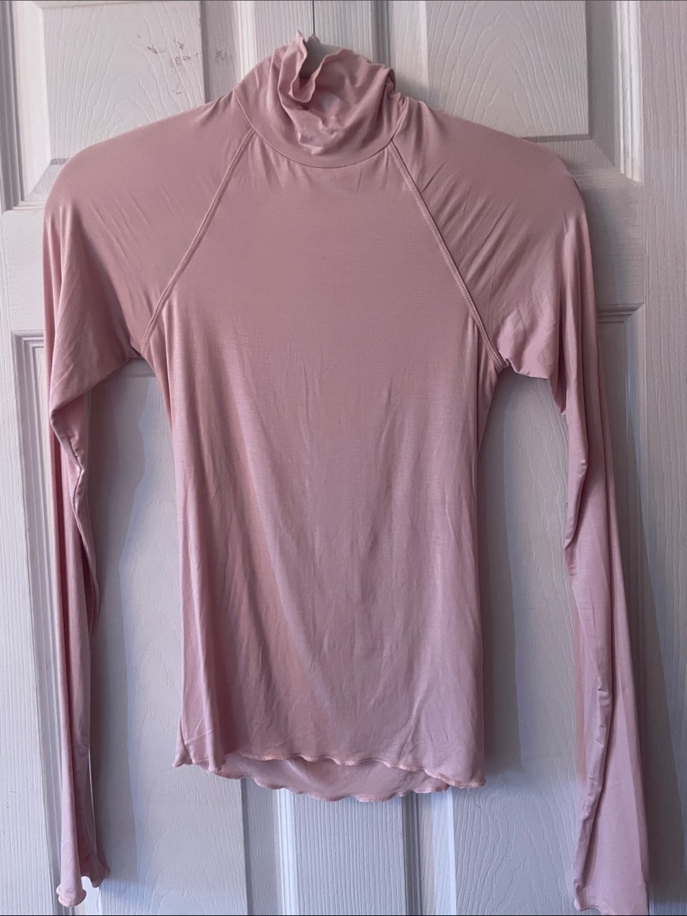The Line by K Blush Pink Long-Sleeve Mock Neck Top